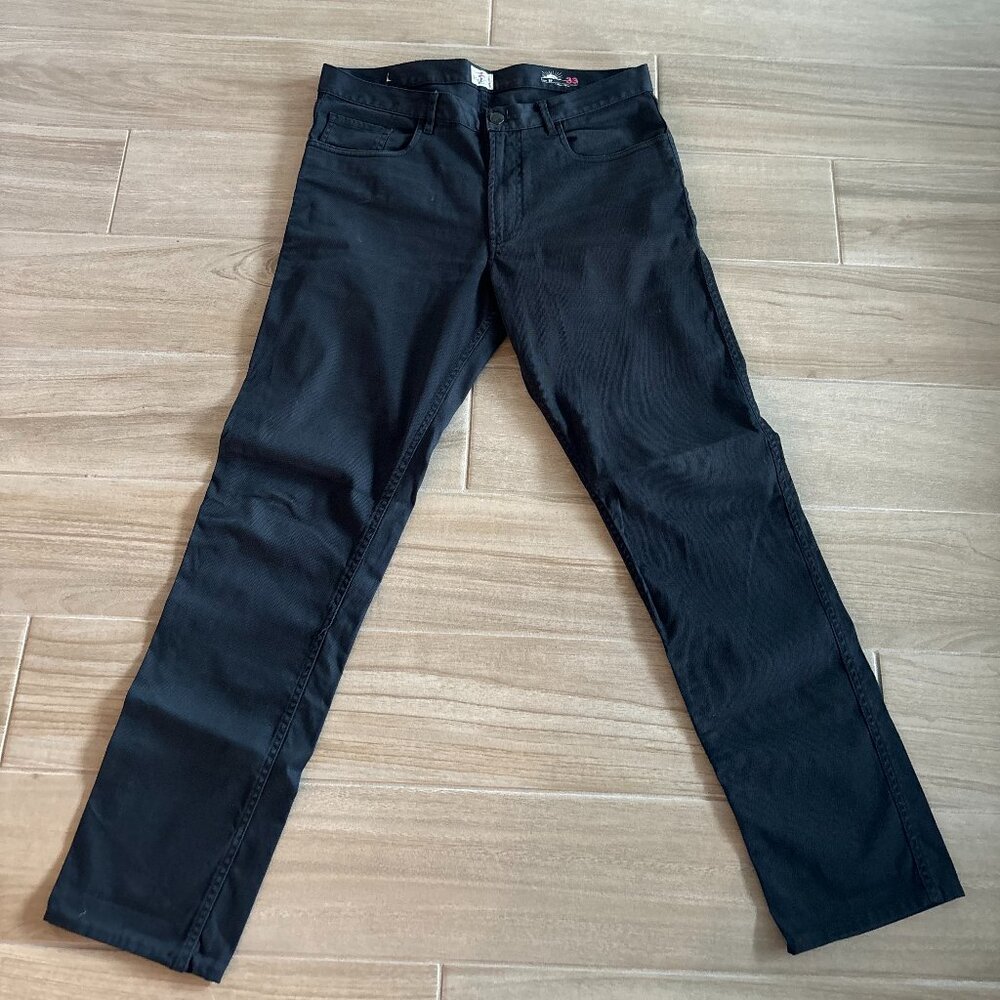 Faherty Movement™ 5-Pocket Pant in Black, Size: 33